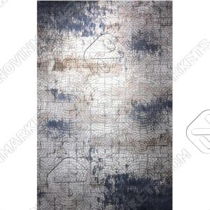 فرش نقش کهن کلکسیون کالرفول آبی کد 1306