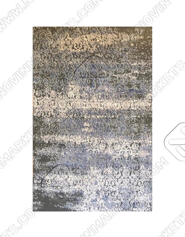 فرش نقش کهن کلکسیون کالرفول آبی کد 1317