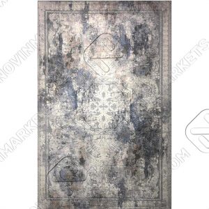 فرش نقش کهن کلکسیون کالرفول آبی کد 1328