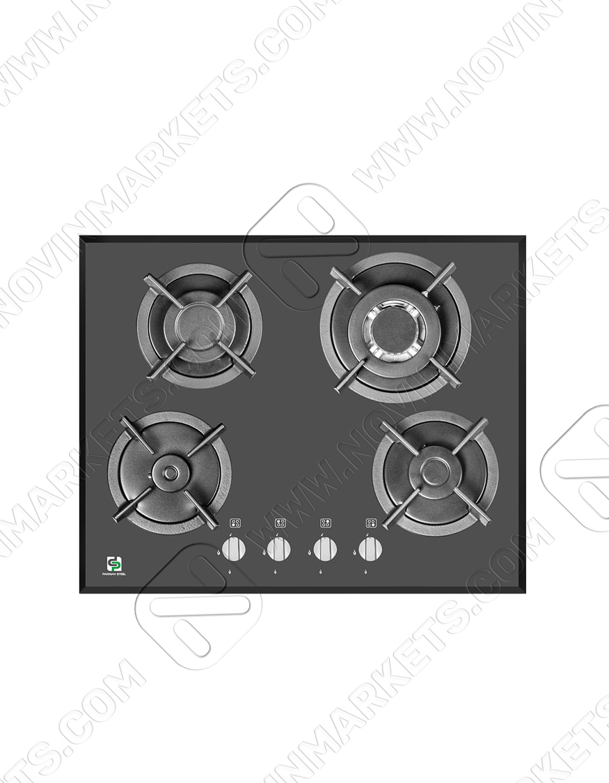 اجاق گاز شیشه ای 4 شعله پرنیان استیل مدل ۴۲۰۳