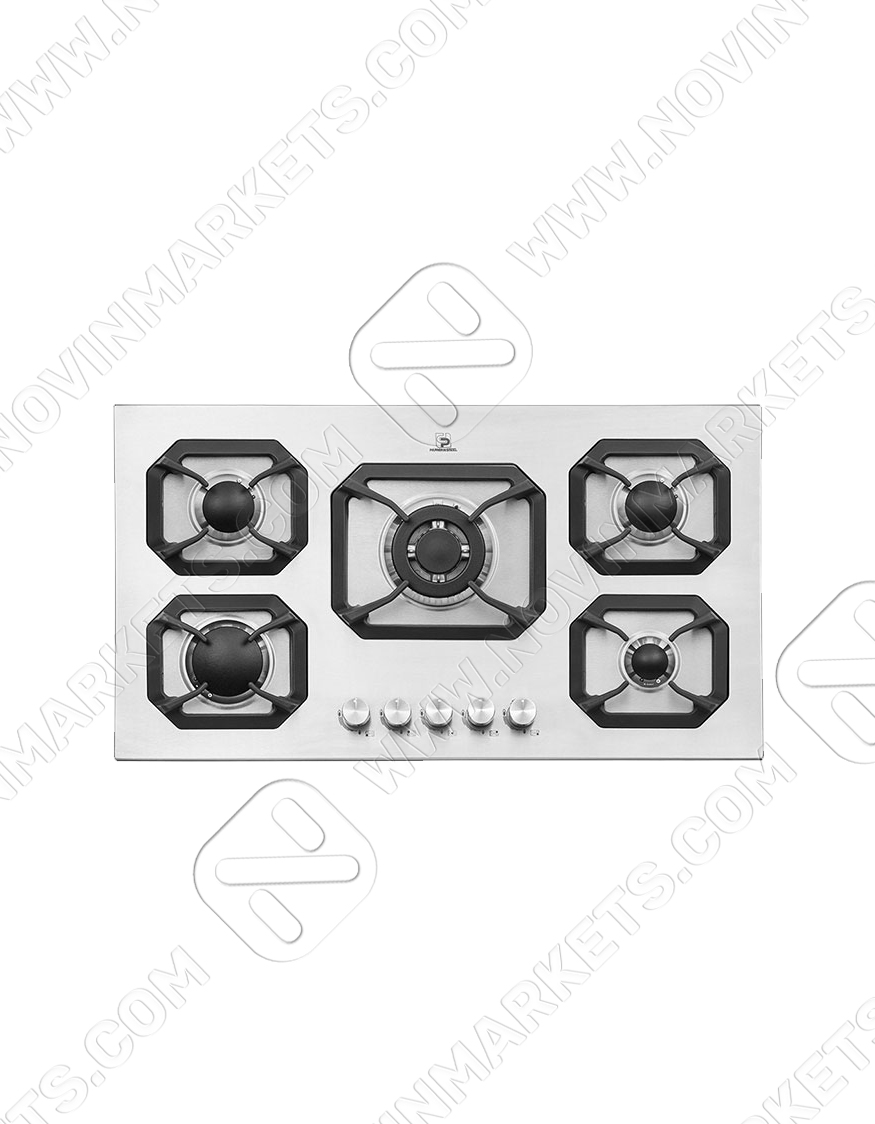 ۵۳۰۲ اجاق گاز استیل ۵ شعله پرنیان استیل مدل 5302