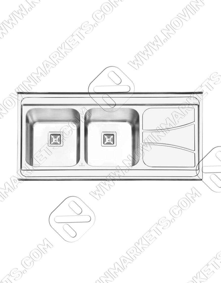 سینک-پرنیان-استیل-۱۱۱۲-روکار سینک روکار پرنیان استیل مدل PS 1112
