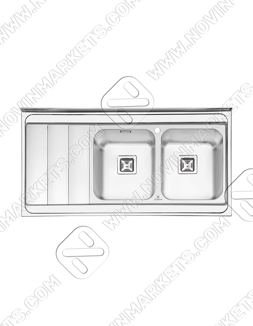 سینک-پرنیان-استیل-۱۱۲۱ سینک روکار پرنیان استیل مدل PS 1121