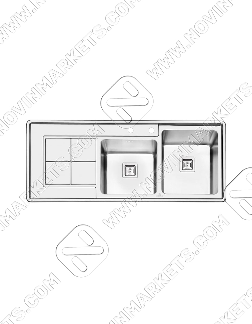 سینک-پرنیان-استیل-۱۲۱۳ سینک توکار پرنیان استیل مدل PS 1213