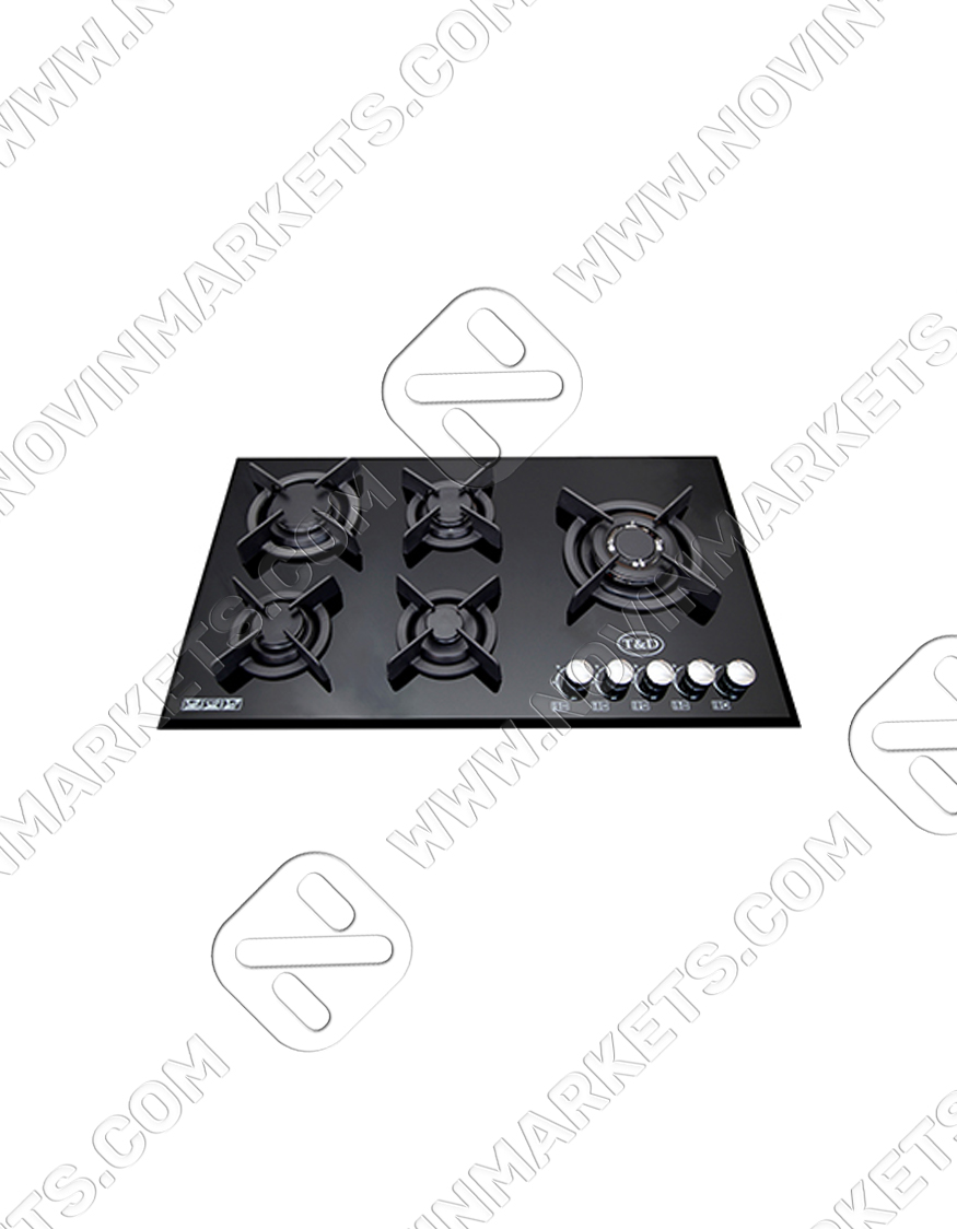 TD165E اجاق گاز شیشه ای ۵ شعله تی اندی مدل TD 165E
