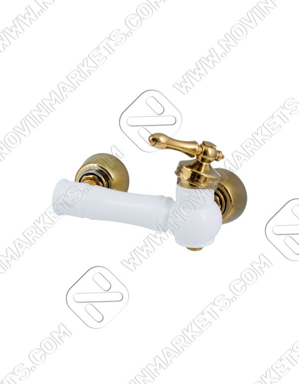 شیر توالت آروما مدل سامانتا سفید طلا