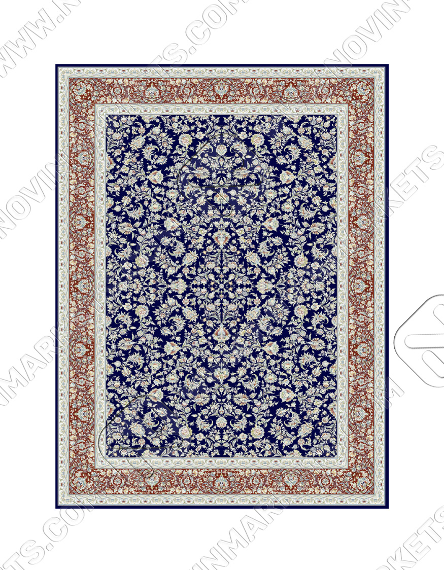 قالی سلیمان کلکسیون تندیس کد T004 آبی دریایی
