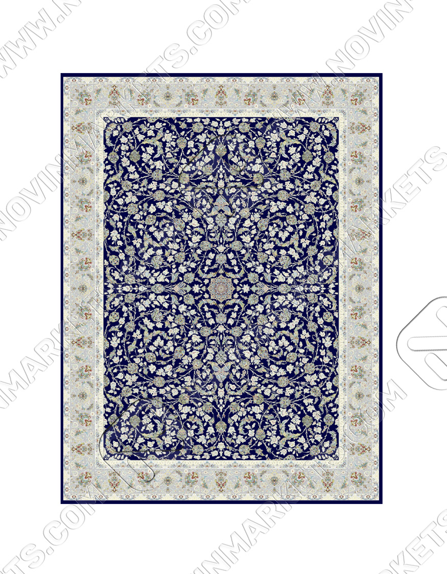 قالی سلیمان کلکسیون تندیس کد T005 آبی دریایی کد 3963