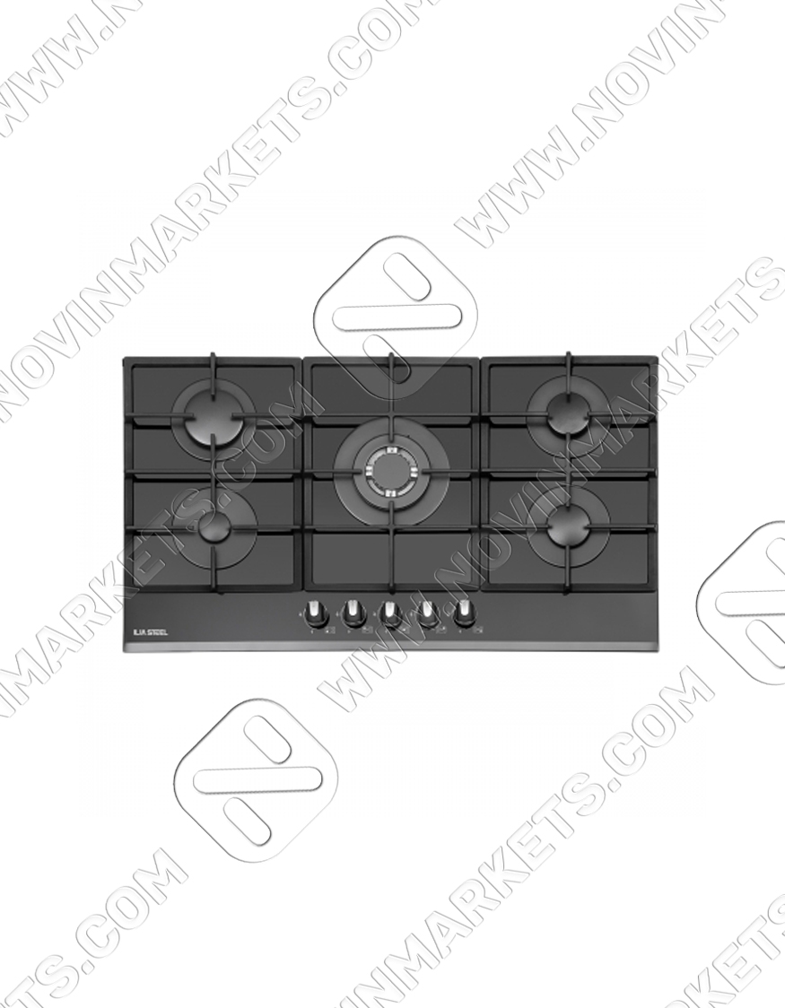 اجاق گاز شیشه ای ۵ شعله ایلیا استیل مدل G527