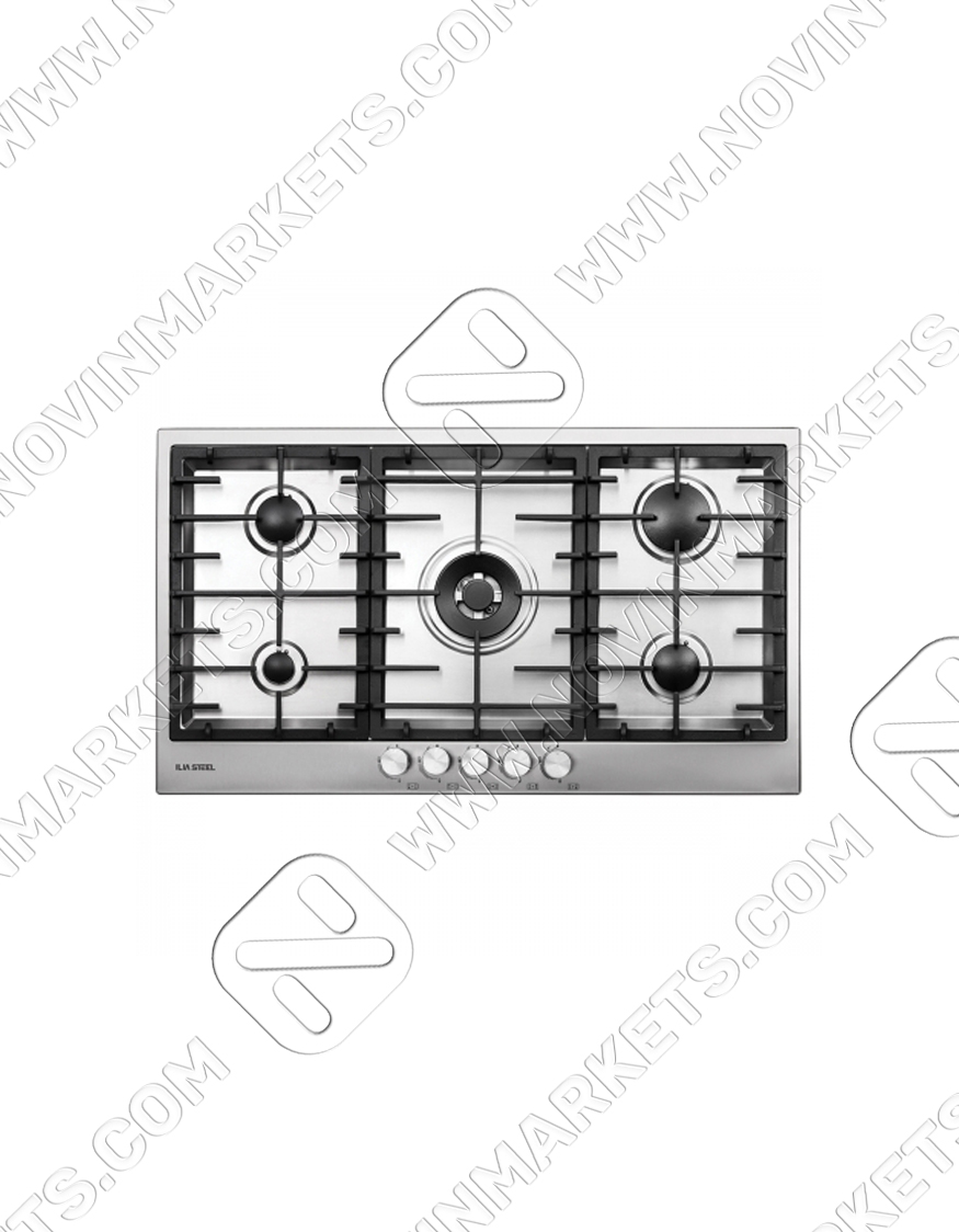IS_5910 اجاق گاز استیل ۵ شعله ایلیا استیل مدل IS5910
