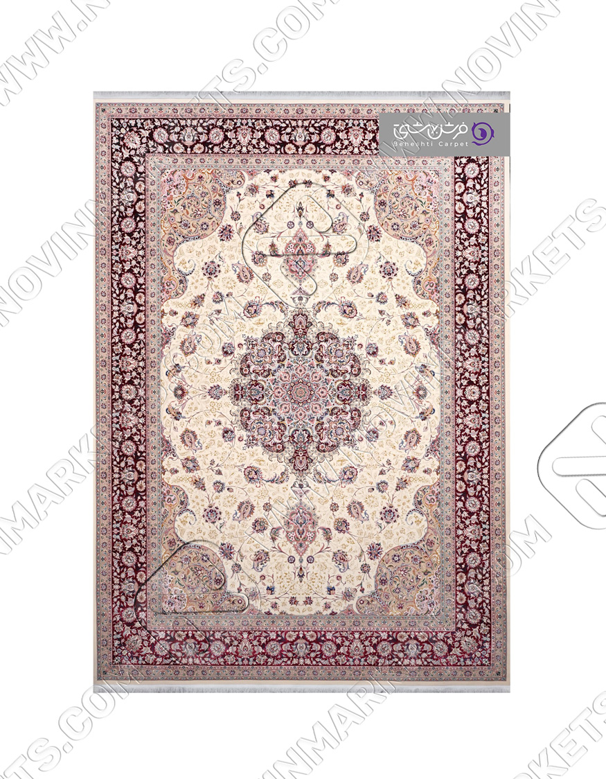 فرش بهشتی کلکسیون آیتان کد T06 موزی ارغوانی