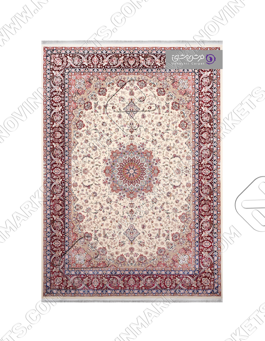 فرش بهشتی کلکسیون آیتان کد T31 موزی ارغوانی