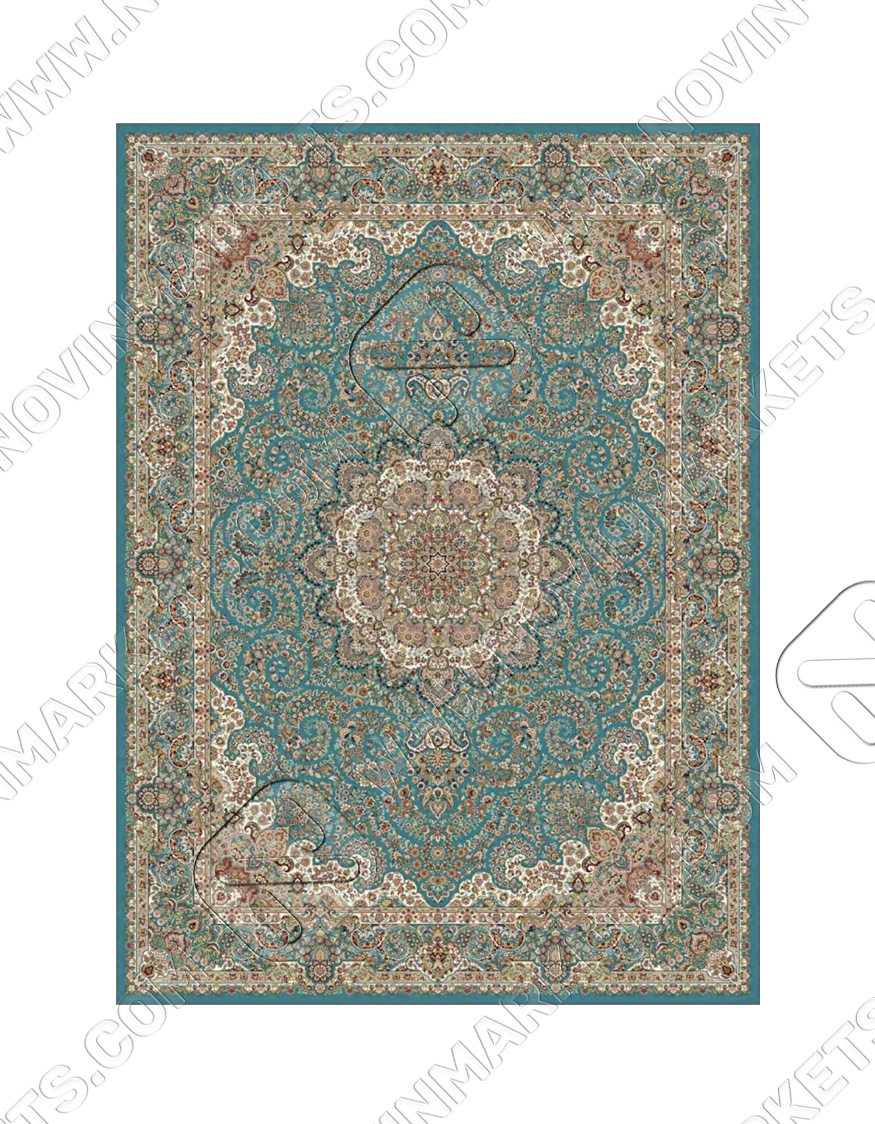 dorafshan blue قالی سلیمان کلکسیون ساینا طرح درافشان آبی