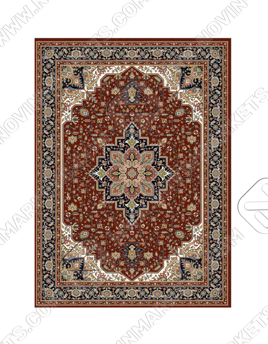 haris solomon dark red قالی سلیمان کلکسیون ساینا طرح حریص قرمز تیره
