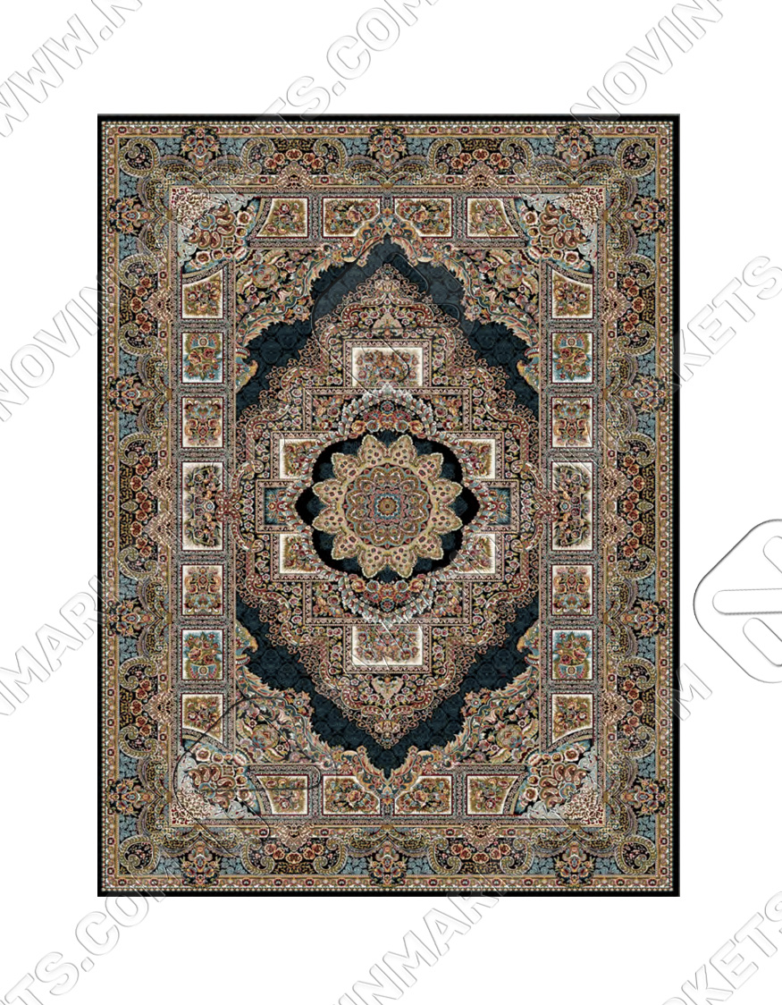hoz noghre black قالی سلیمان کلکسیون ساینا طرح حوض نقره مشکی