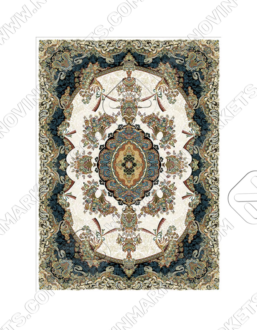 khatoon black قالی سلیمان کلکسیون ساینا طرح خاتون کرم