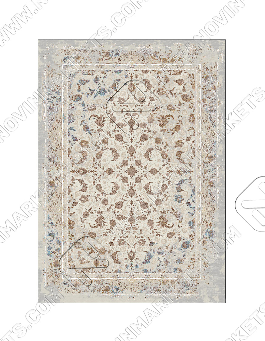 قالی سلیمان کلکسیون لوتوس کد LO07 BEIGE 4074