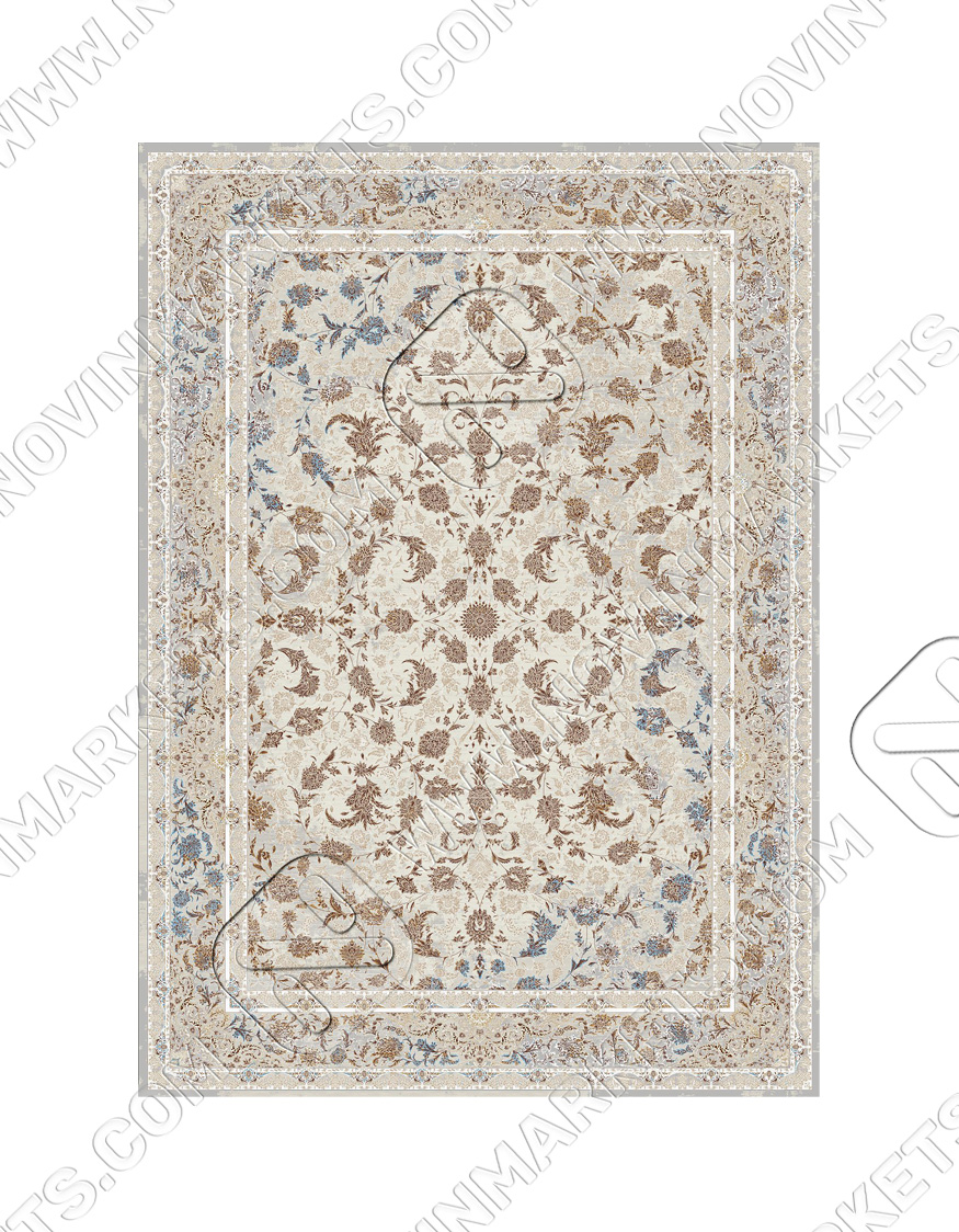 lo07 gray 4073 قالی سلیمان کلکسیون لوتوس کد LO07 GRAY 4073