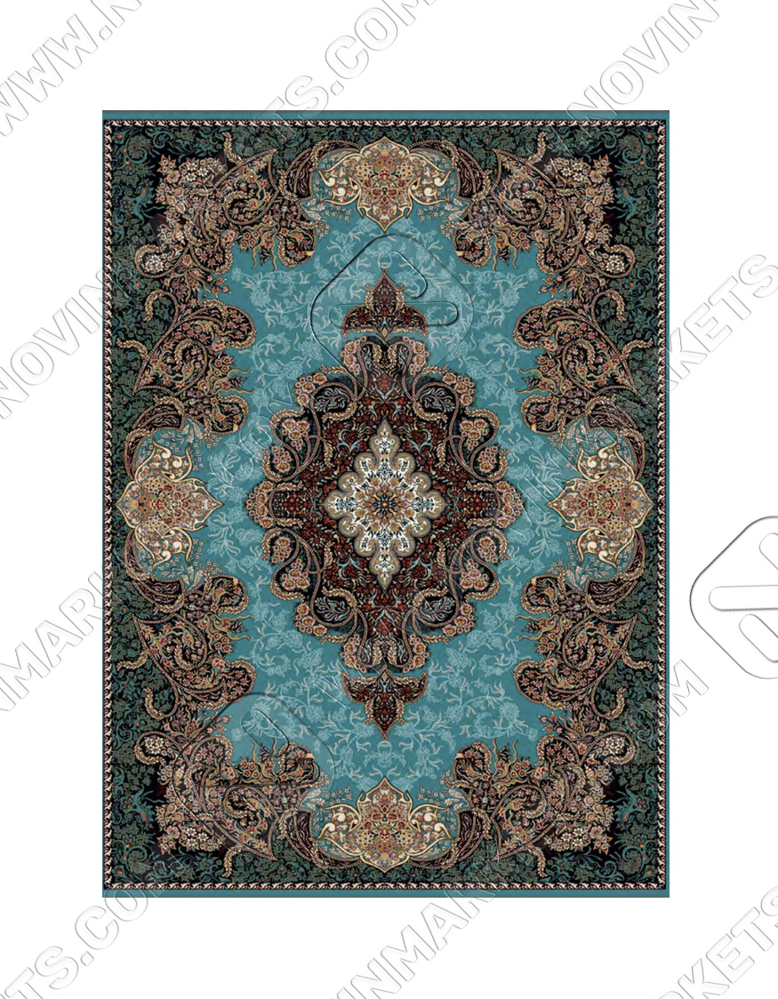 shahrooz blue قالی سلیمان کلکسیون ساینا طرح شهروز آبی
