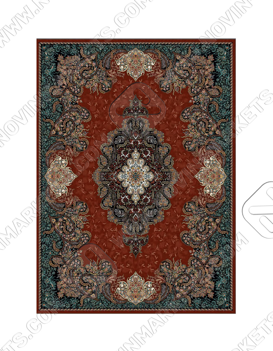 shahrooz dark red قالی سلیمان کلکسیون ساینا طرح شهروز قرمز تیره