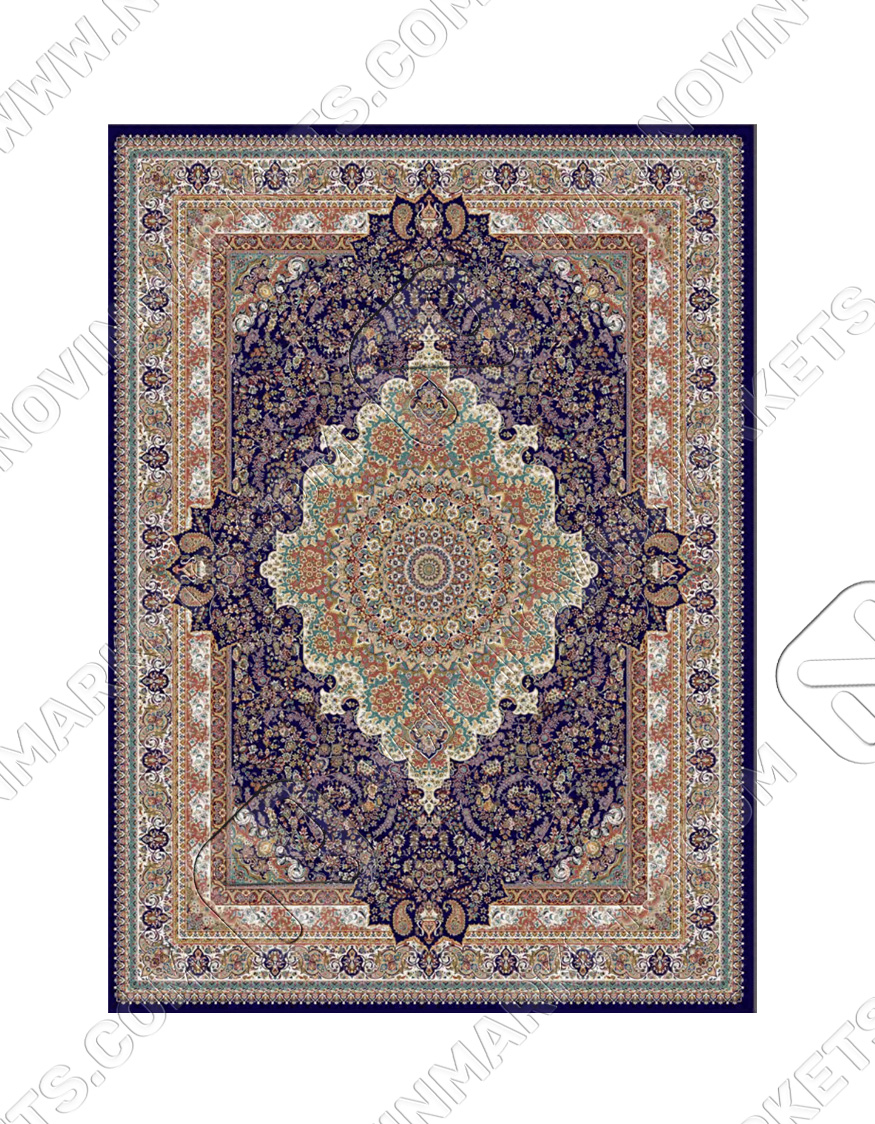 قالی سلیمان کلکسیون ساینا طرح تابان مشکی