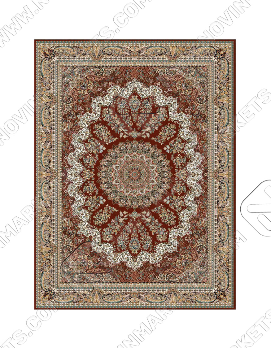 zanbagh dark red قالی سلیمان کلکسیون ساینا طرح زنبق قرمز تیره