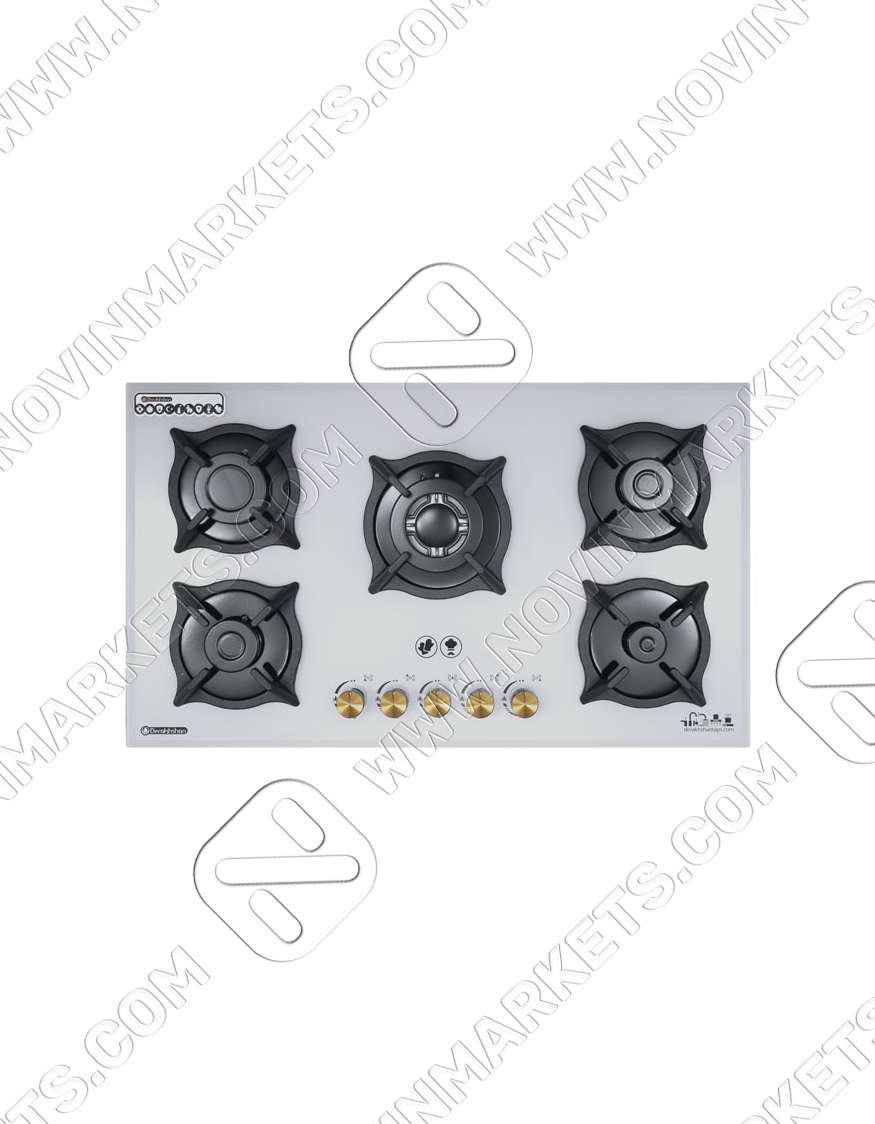 G623 اجاق گاز شیشه ای ۵ شعله درخشان مدل G 623