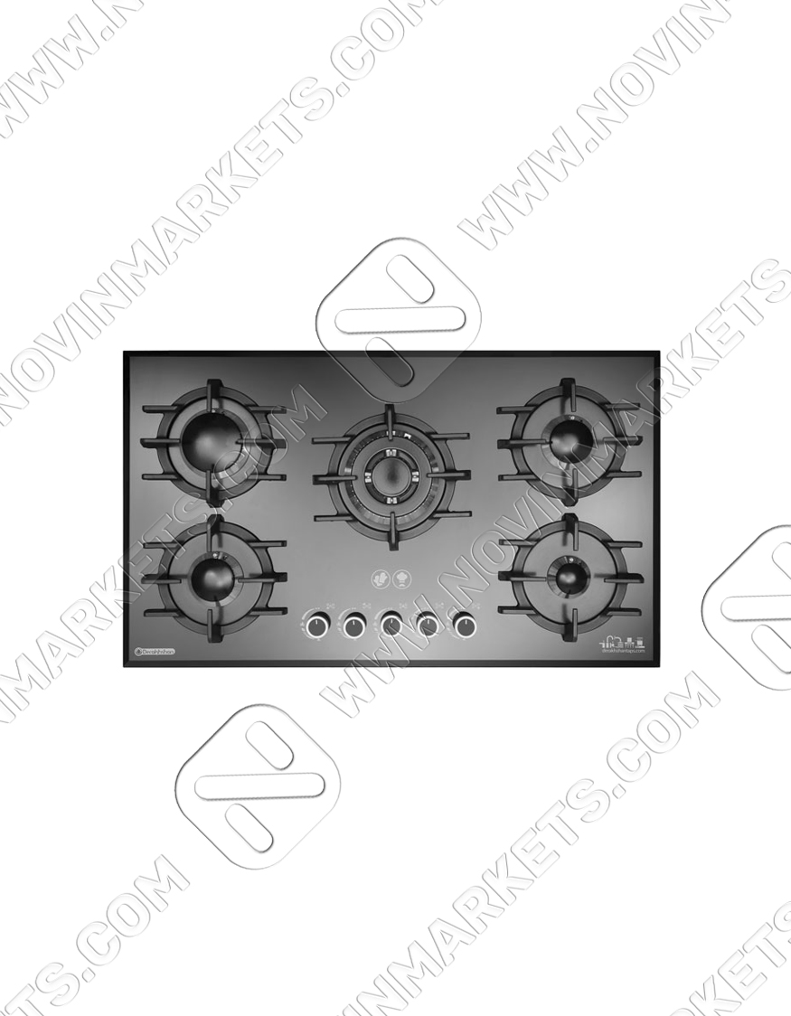اجاق گاز شیشه ای ۵ شعله درخشان مدل G 639