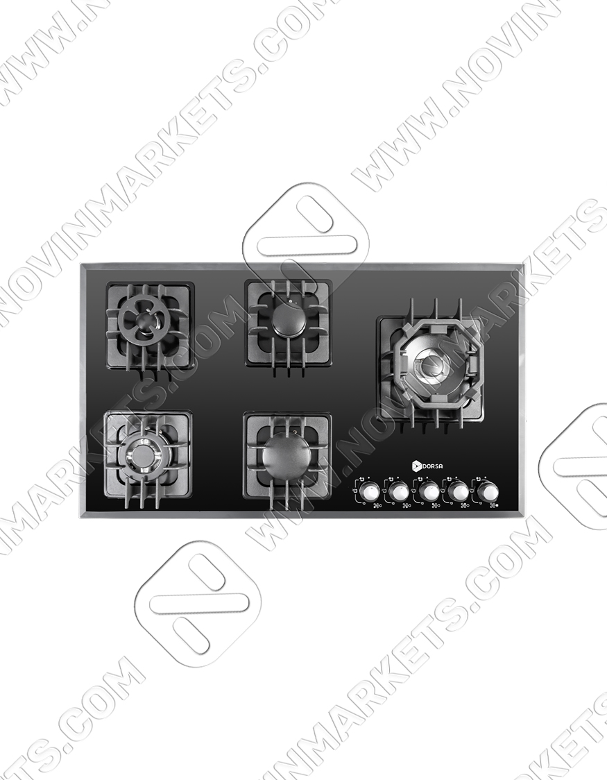 اجاق گاز شیشه ای ۵ شعله درسا مدل DG2114-5R