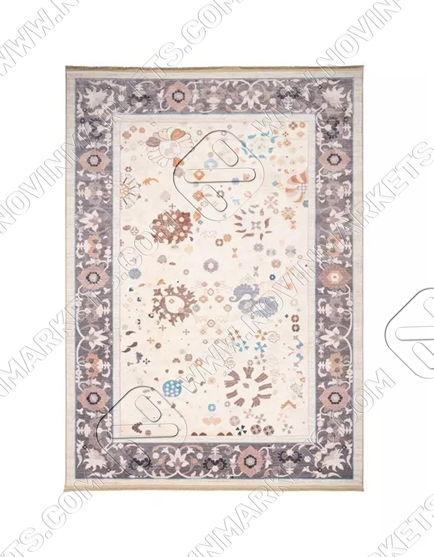 فرش محتشم سنتی کد 900403 کرم