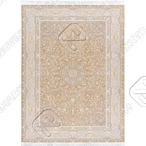 فرش محتشم کلاسیک طرح 1000027017 نسکافه ای