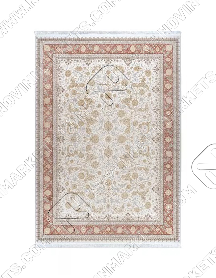 فرش محتشم کلاسیک طرح 10ES0220 کرم