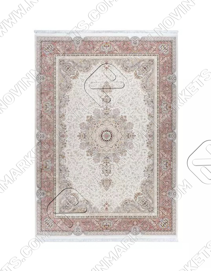 فرش محتشم کلاسیک طرح 10ES0250 کرم
