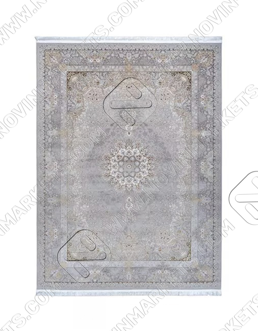فرش محتشم کلاسیک طرح 10EL0210 نقره ای