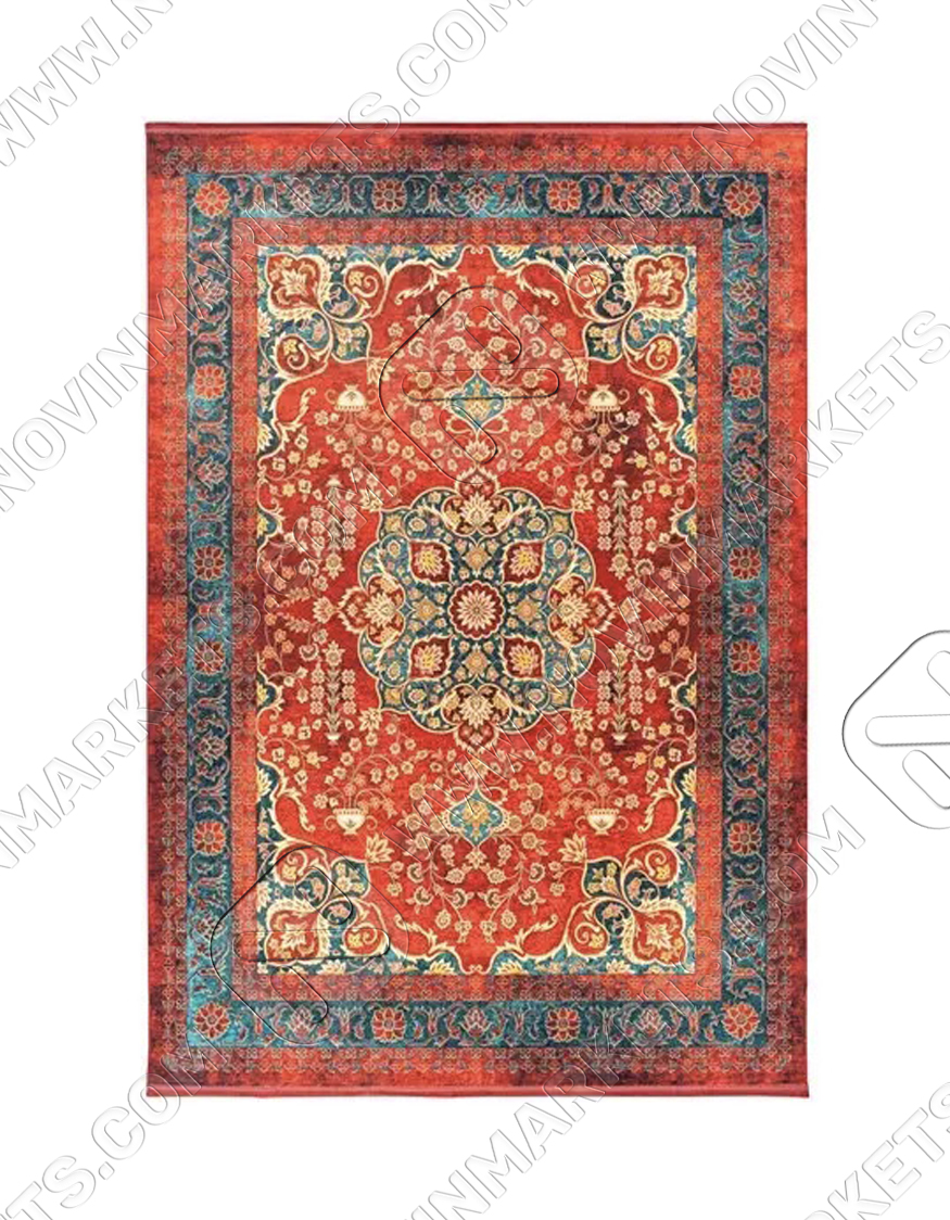 فرش محتشم طرح هلنا ۲۵TT0080 لاکی فرش محتشم طرح هلنا 25TT0080 لاکی